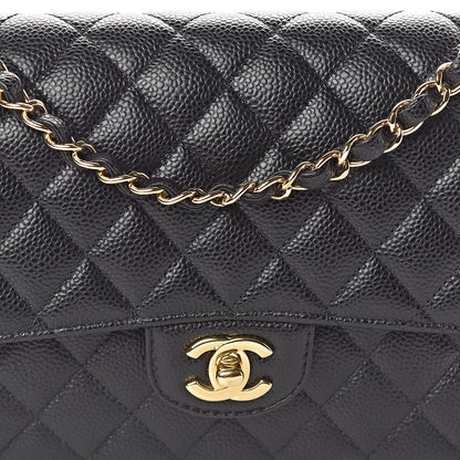 Chanel Caviar Quilted Medium Double Flap Black 10 of 10