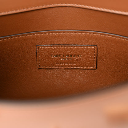 Saint Laurent Smooth Calfskin Small Manhattan Shoulder Bag Cognac 5 of 10