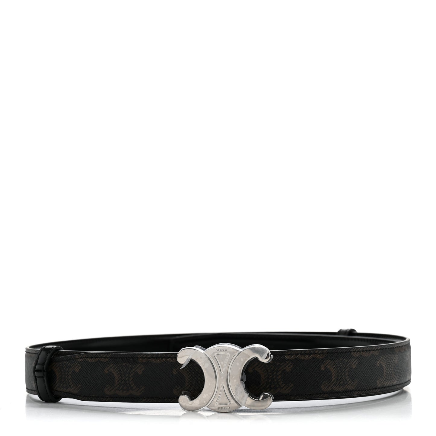 Canvas Calfskin Reversible 25mm Triomphe Belt 85 34 Black