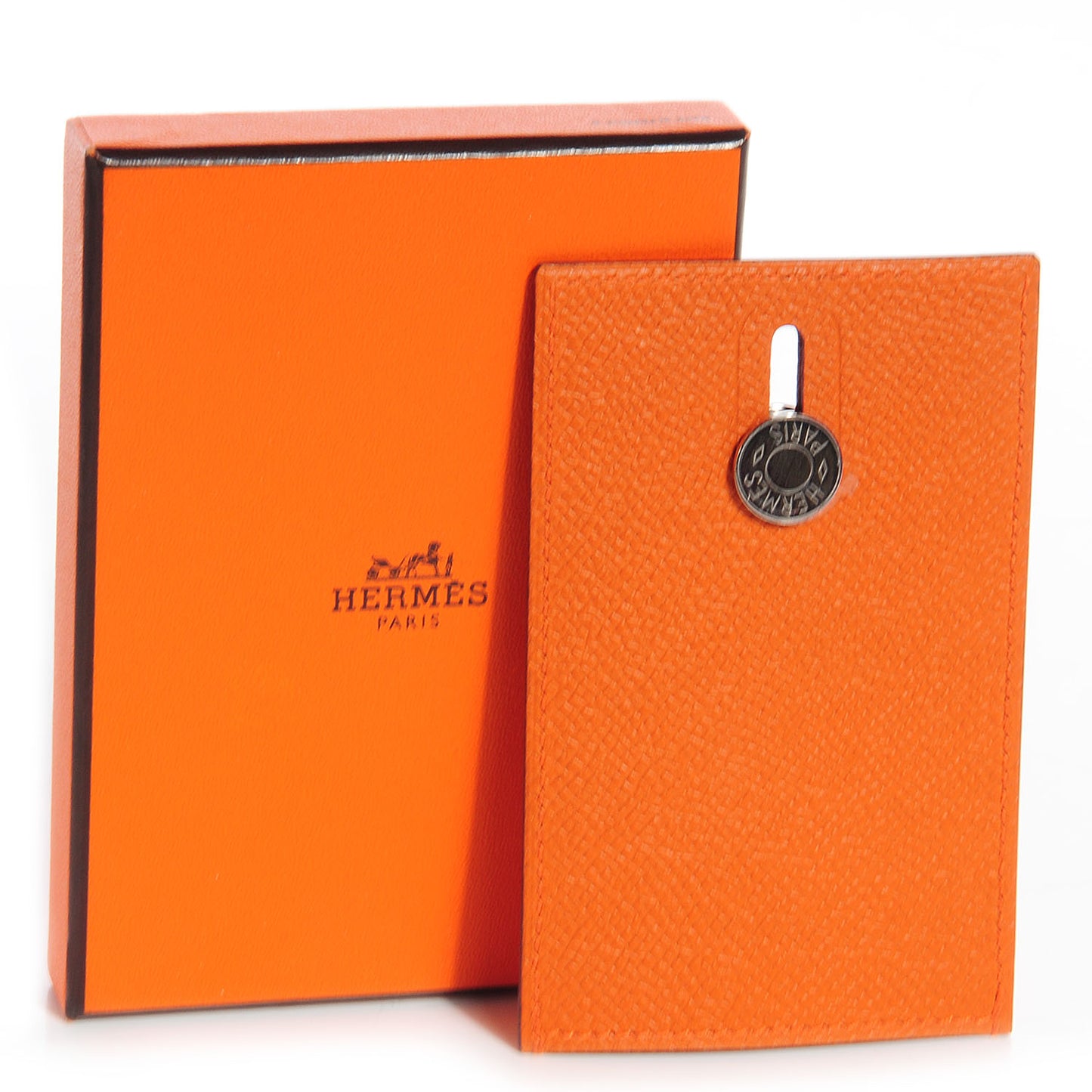 Epsom Diabolo Card Holder Case Orange