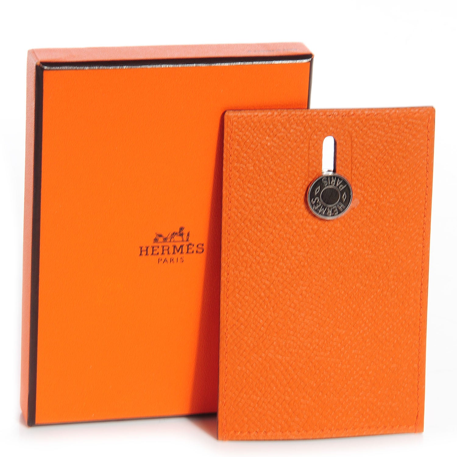 Hermes Epsom Diabolo Card Holder Case Orange 8 of 8
