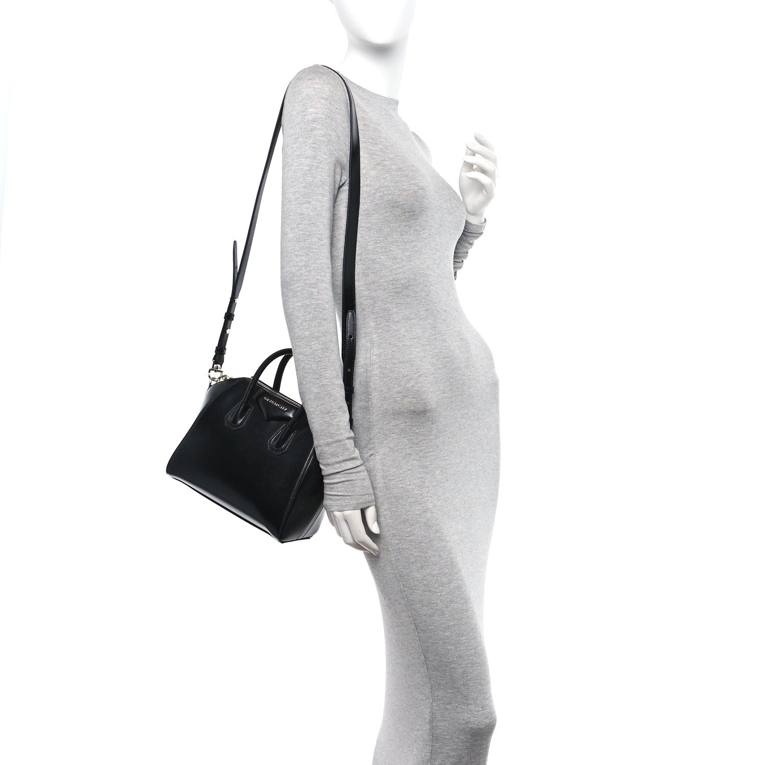 Givenchy Shiny Lord Calfskin Mini Antigona Black 2 of 10