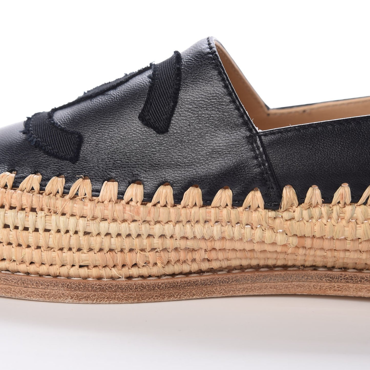 Lambskin Grosgrain CC Espadrilles 36 Black