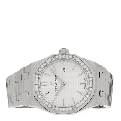 Audemars Piguet Stainless Steel Diamond 33mm Royal Oak Quartz Watch White 67651ST.ZZ.D011CR.01 2 of 4