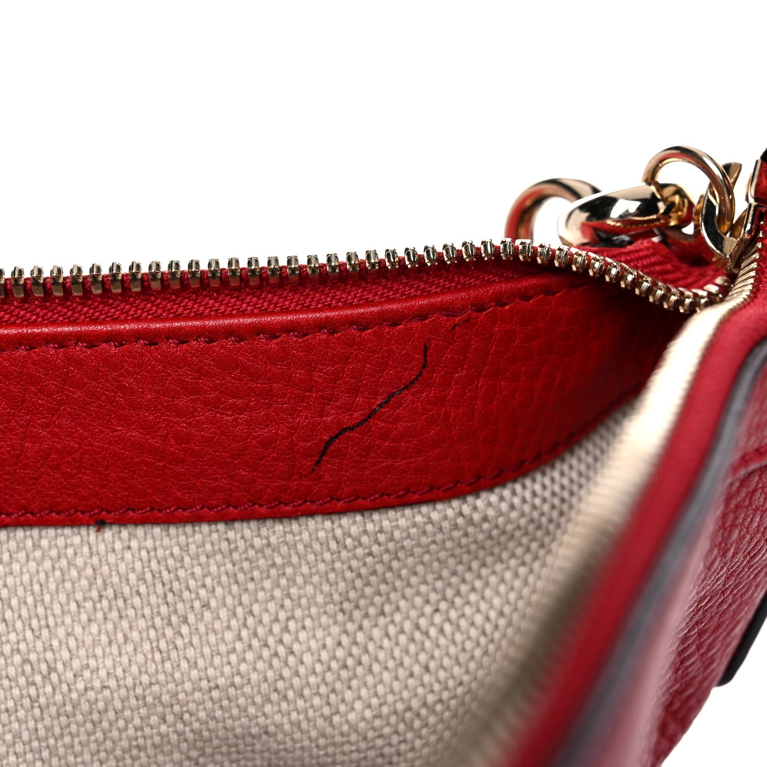 Gucci Pebbled Calfskin Medium Soho Hobo Red 12 of 20