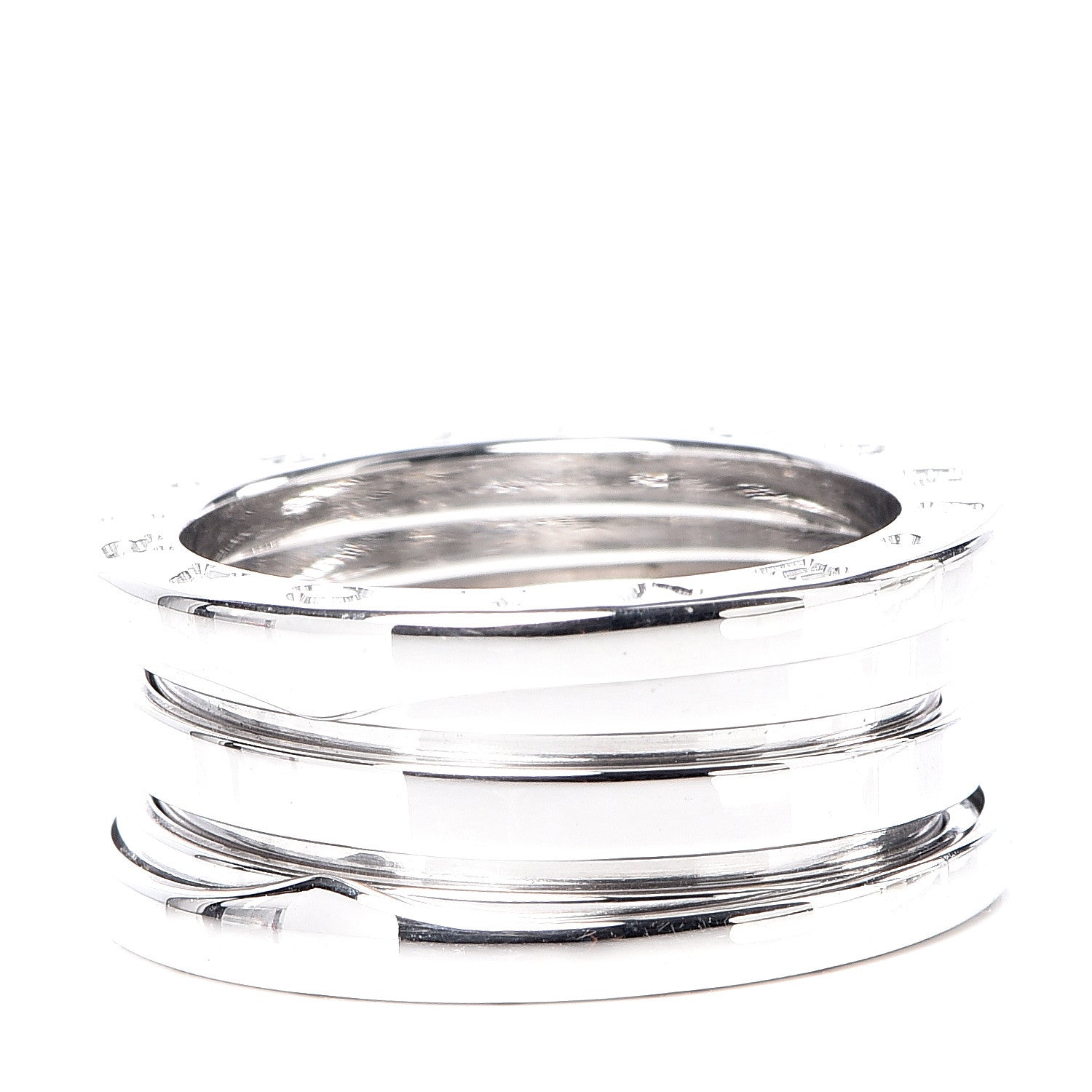 Bulgari 18K White Gold B.Zero1 Three-Band Ring 51 5.75 3 of 6