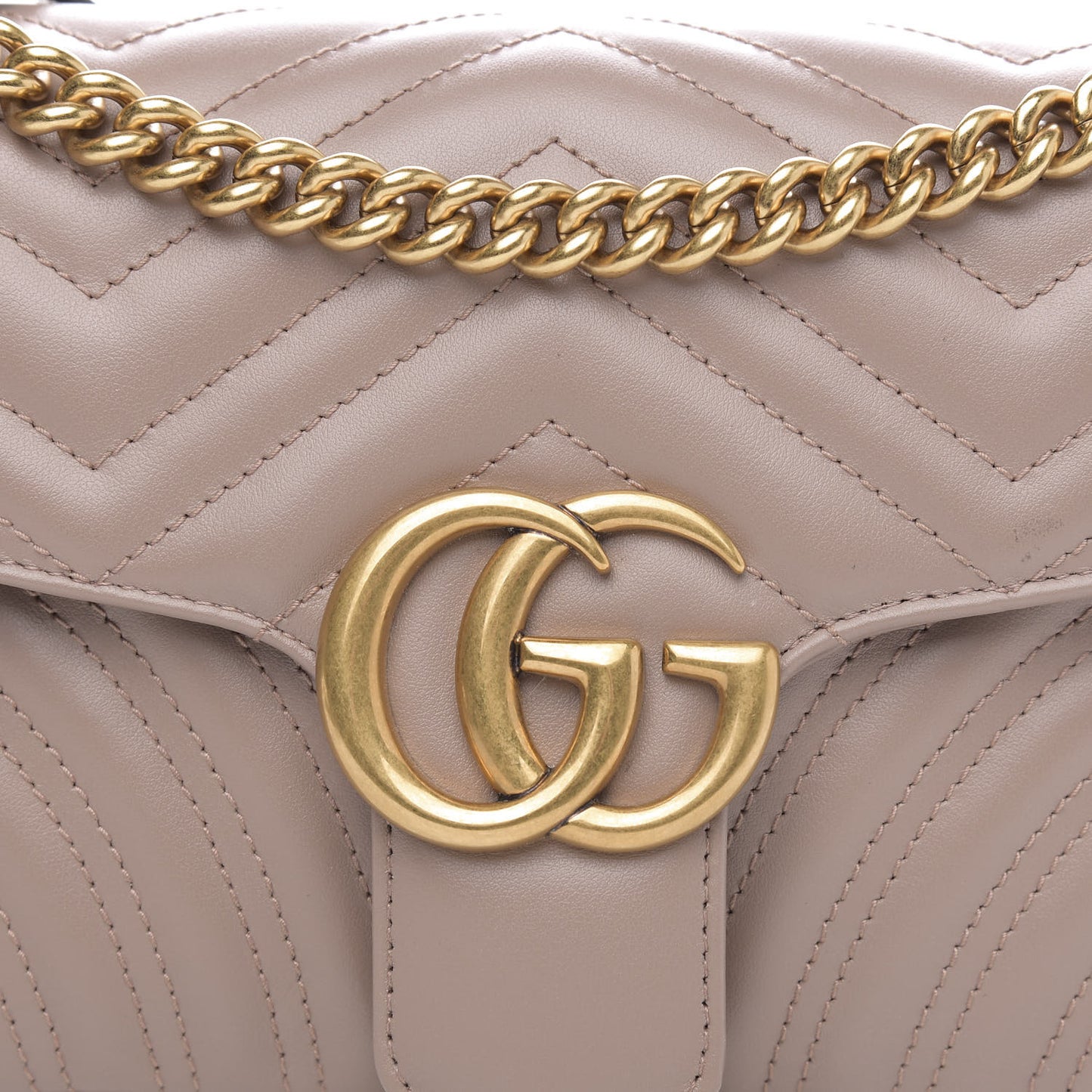 Calfskin Matelasse Small GG Marmont Shoulder Bag Porcelain Rose