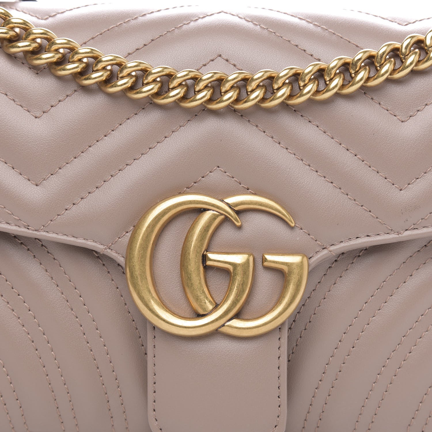 Gucci Calfskin Matelasse Small GG Marmont Shoulder Bag Porcelain Rose 8 of 10