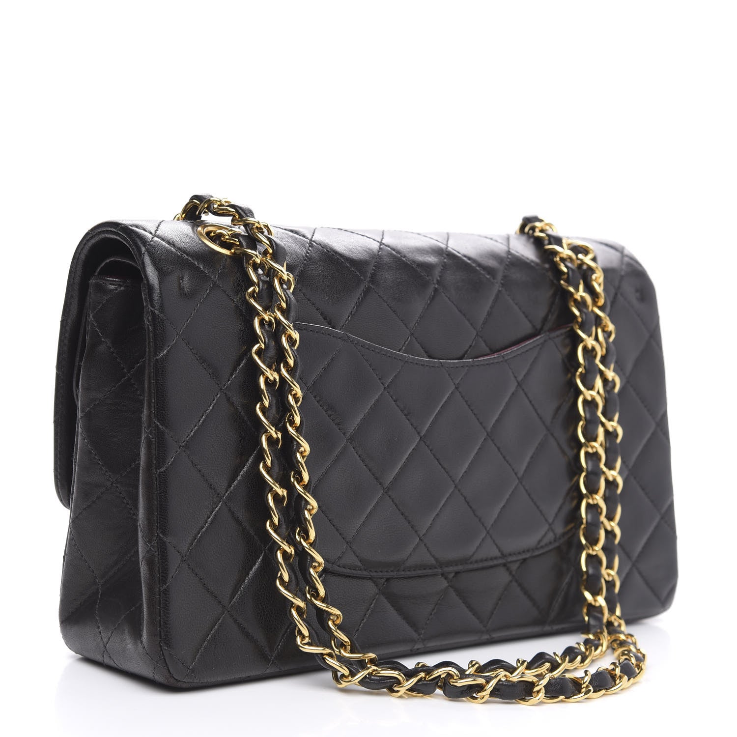 Chanel Lambskin Quilted Medium Double Flap Black 3 of 14