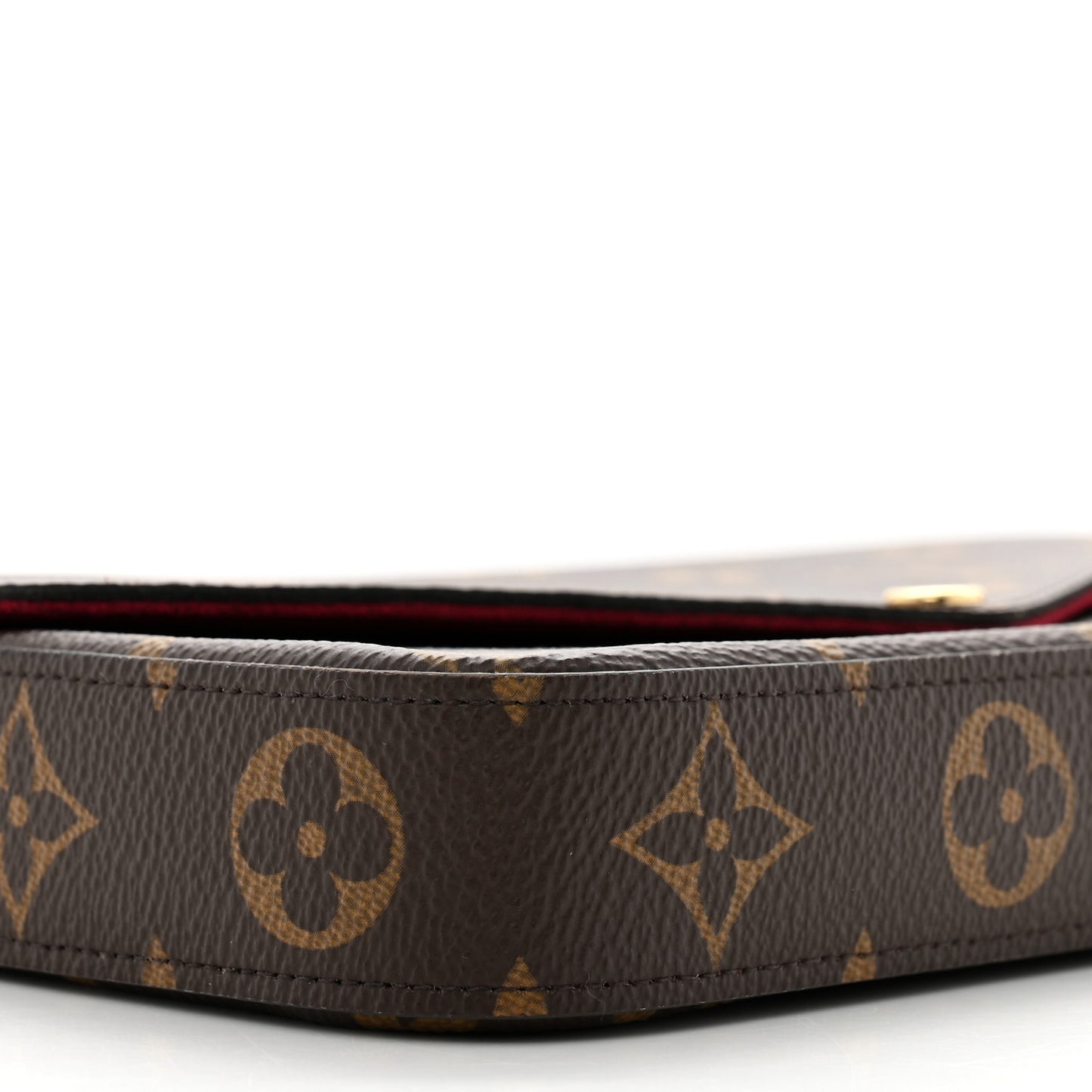 Monogram Pochette Felicie Chain Wallet Fuchsia