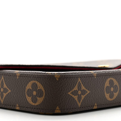 Louis Vuitton Monogram Pochette Felicie Chain Wallet Fuchsia 9 of 12