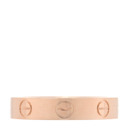 Cartier 18K Pink Gold 3.5mm LOVE Wedding Band Ring 49 5 3 of 4