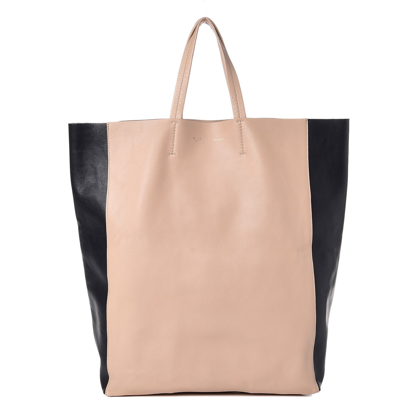 Smooth Lambskin Vertical Side Cabas Blush Black