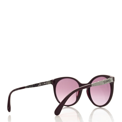 Chanel Acetate Metal Pantos Sunglasses 5440 Dark Red Pink 4 of 8