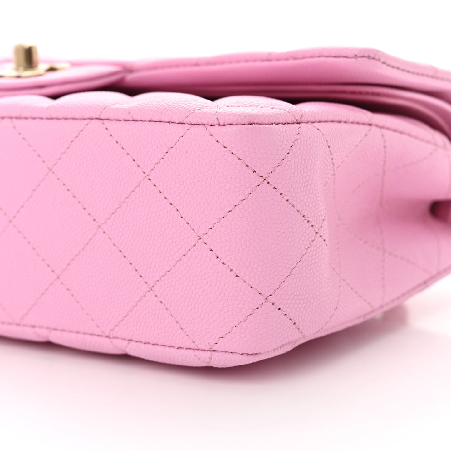 Caviar Quilted Medium Double Flap Lilac
