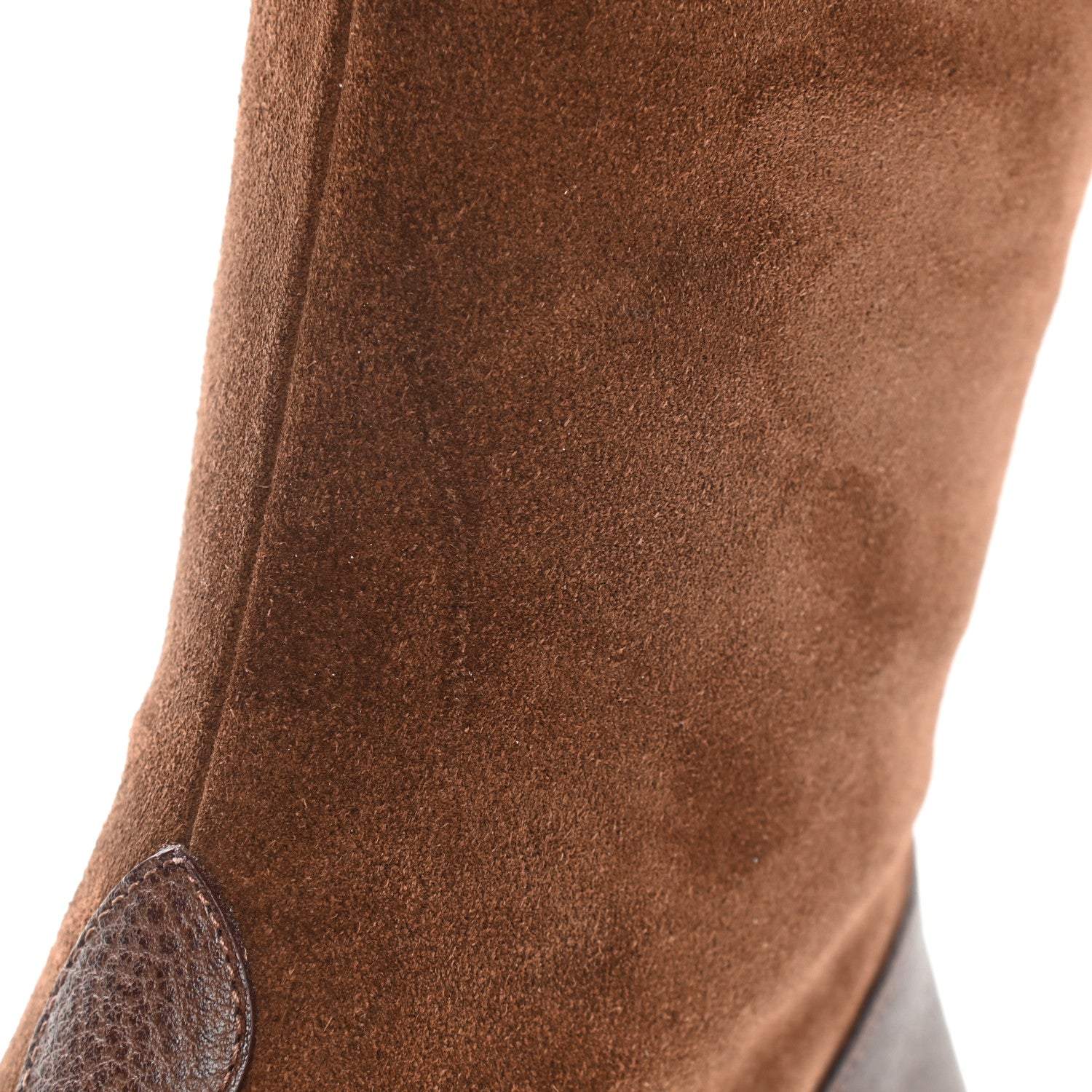 Gucci Austin Calfskin Super Softy Suede Interlocking G Knee High Boots 36.5 Brown Mahogany 9 of 10