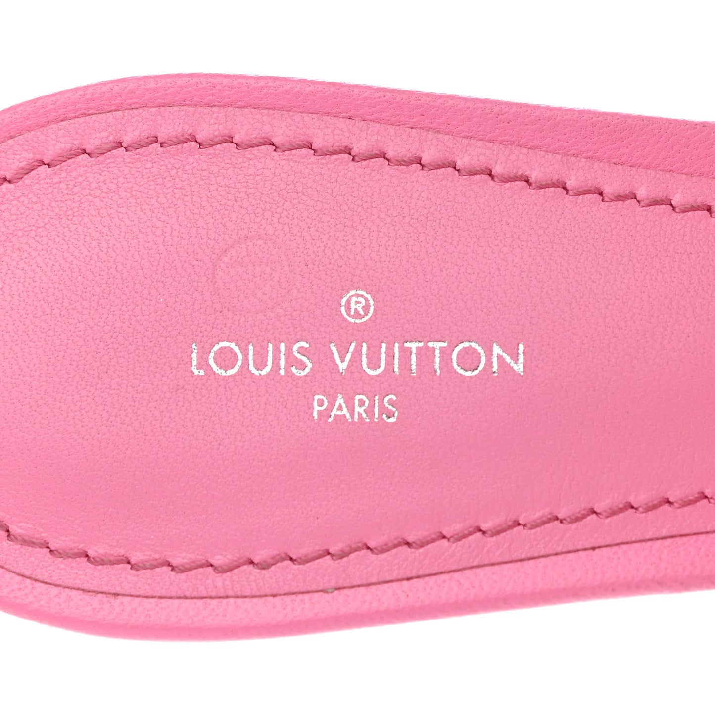 Lambskin Embossed Monogram Revival Mid Heel Mules 40 Rose Pop