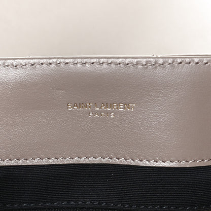 Saint Laurent Calfskin Y Quilted Monogram Medium Loulou Chain Satchel Taupe 7 of 11