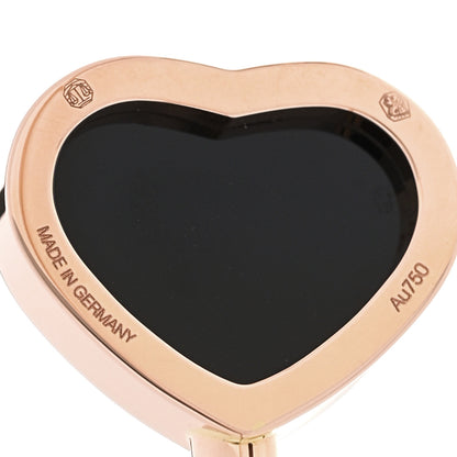 Chopard 18K Rose Gold Diamond Black Onyx Happy Hearts Bangle Bracelet 4 of 5