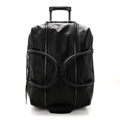 Balenciaga Agneau Silver Hardware Duffle Carry On Travel Bag Black 1 of 9