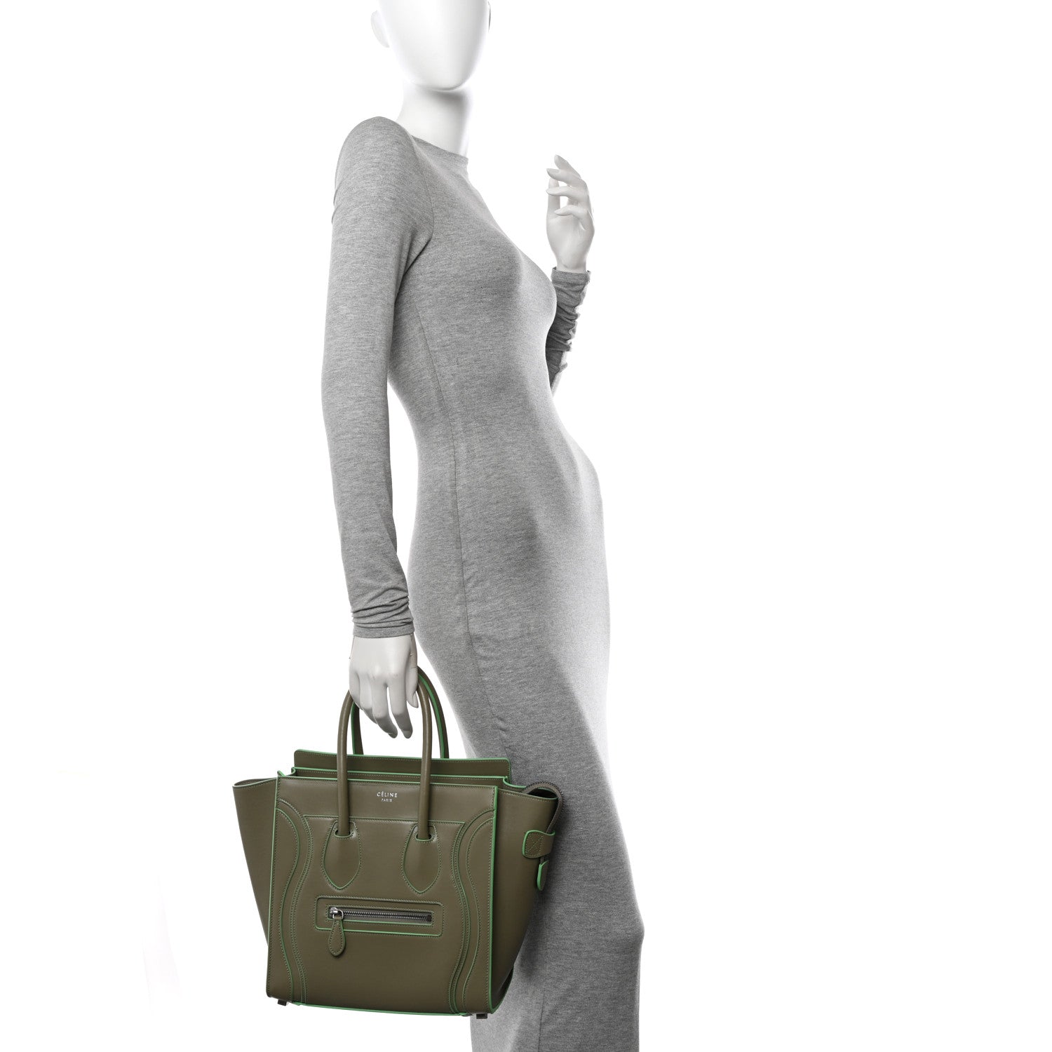 Celine Satin Calfskin Micro Debossed Luggage Light Khaki 2 of 9