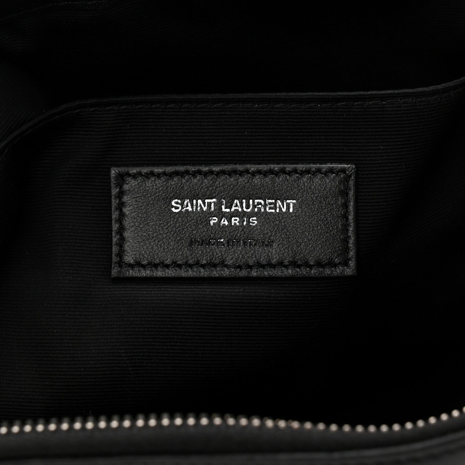 Saint Laurent Linen Canvas Rive Gauche Zipped Pouch Optic White 6 of 7