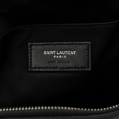 Saint Laurent Linen Canvas Rive Gauche Zipped Pouch Optic White 6 of 7