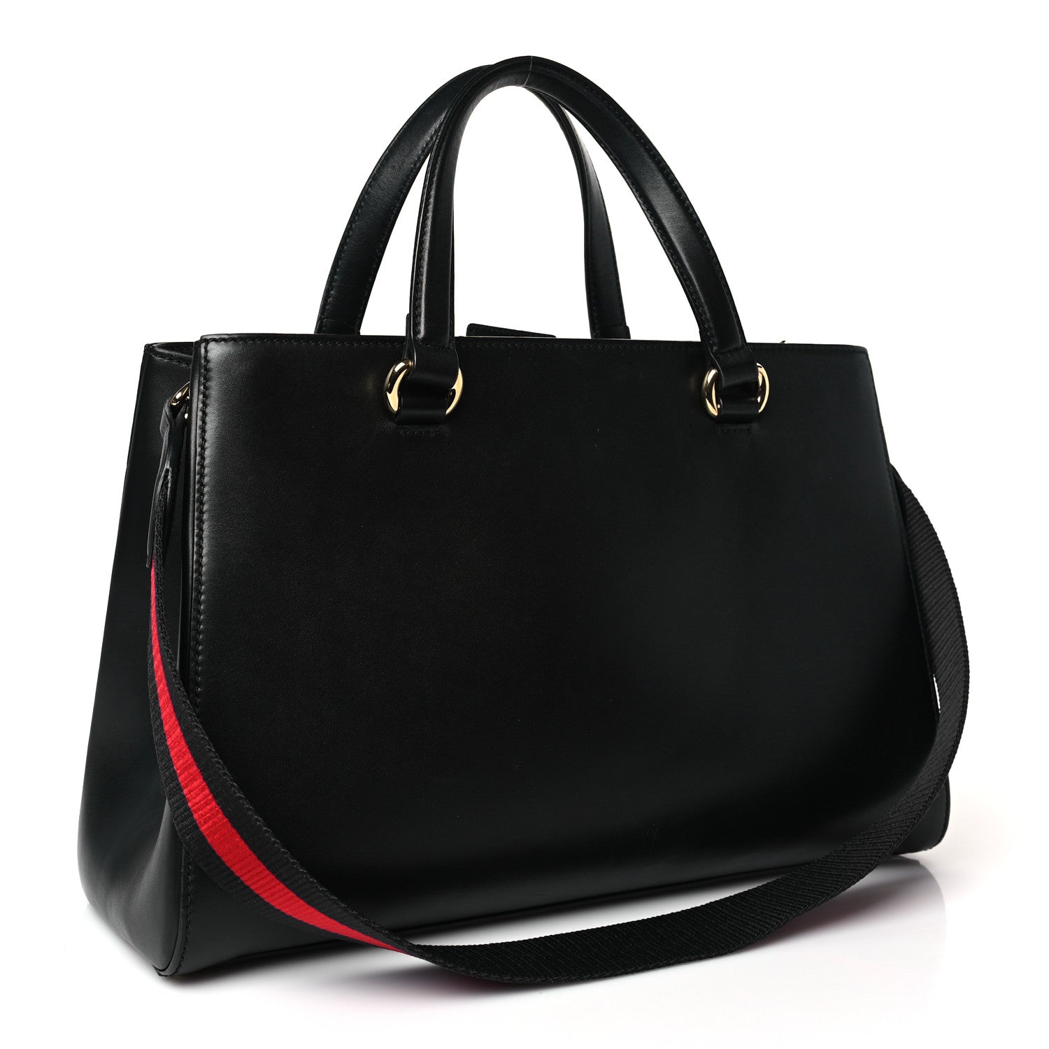 Gucci Calfskin Large Sylvie Top Handle Tote Black 3 of 9