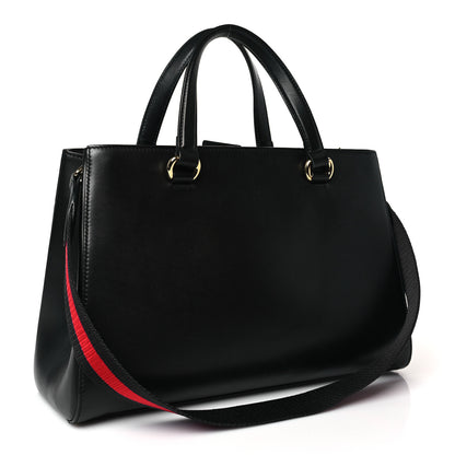 Gucci Calfskin Large Sylvie Top Handle Tote Black 3 of 9