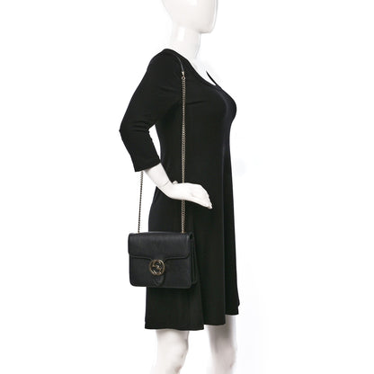 Gucci Dollar Calfskin Small Interlocking G Shoulder Bag Black 2 of 10