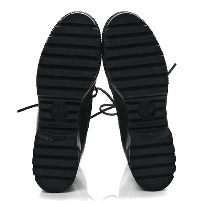 Louis Vuitton Suede Calfskin Monogram LV Black Heart Laureate Platform Desert Boots 37.5 Black 5 of 9