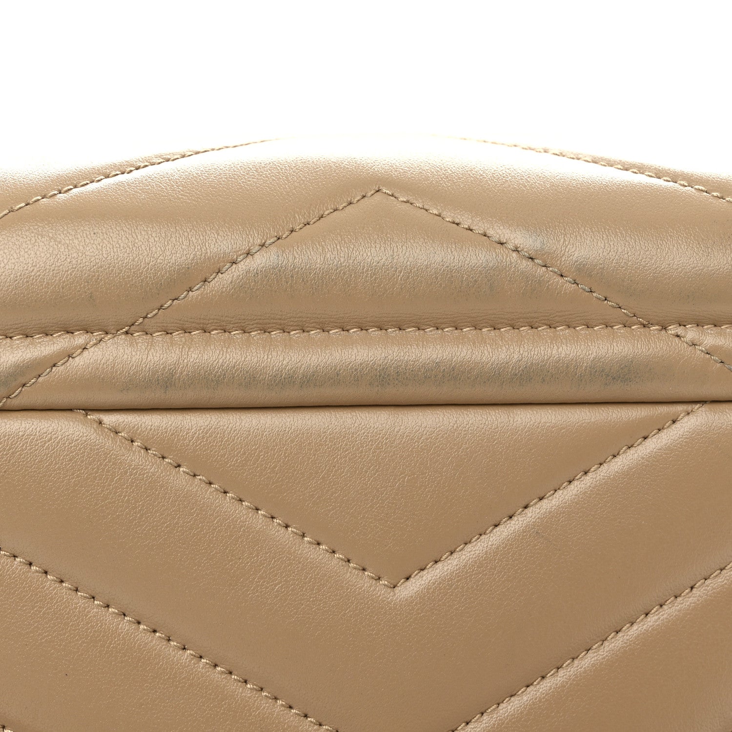 Saint Laurent Calfskin Y Quilted Monogram Toy Loulou Crossbody Bag Taupe 11 of 11