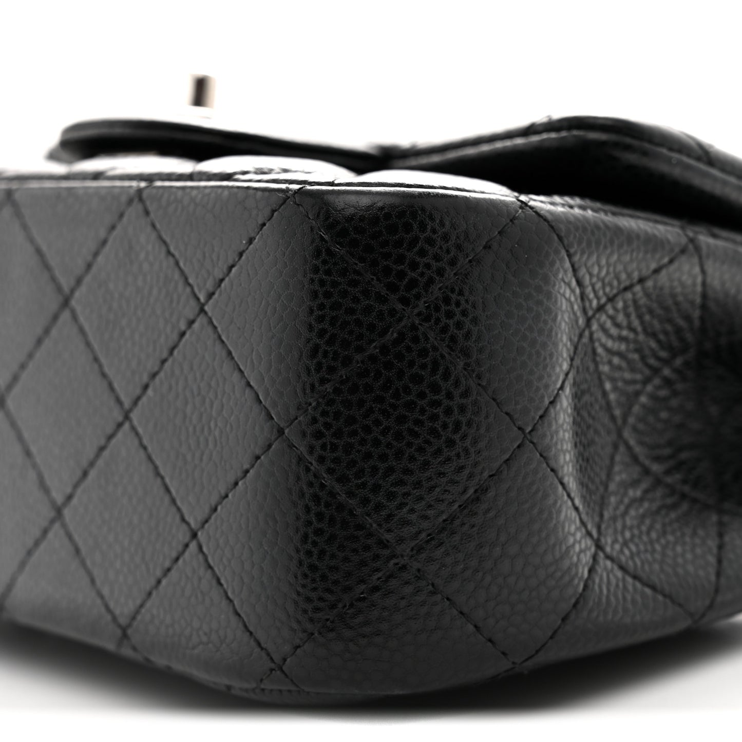 Caviar Quilted Mini Square Flap Black