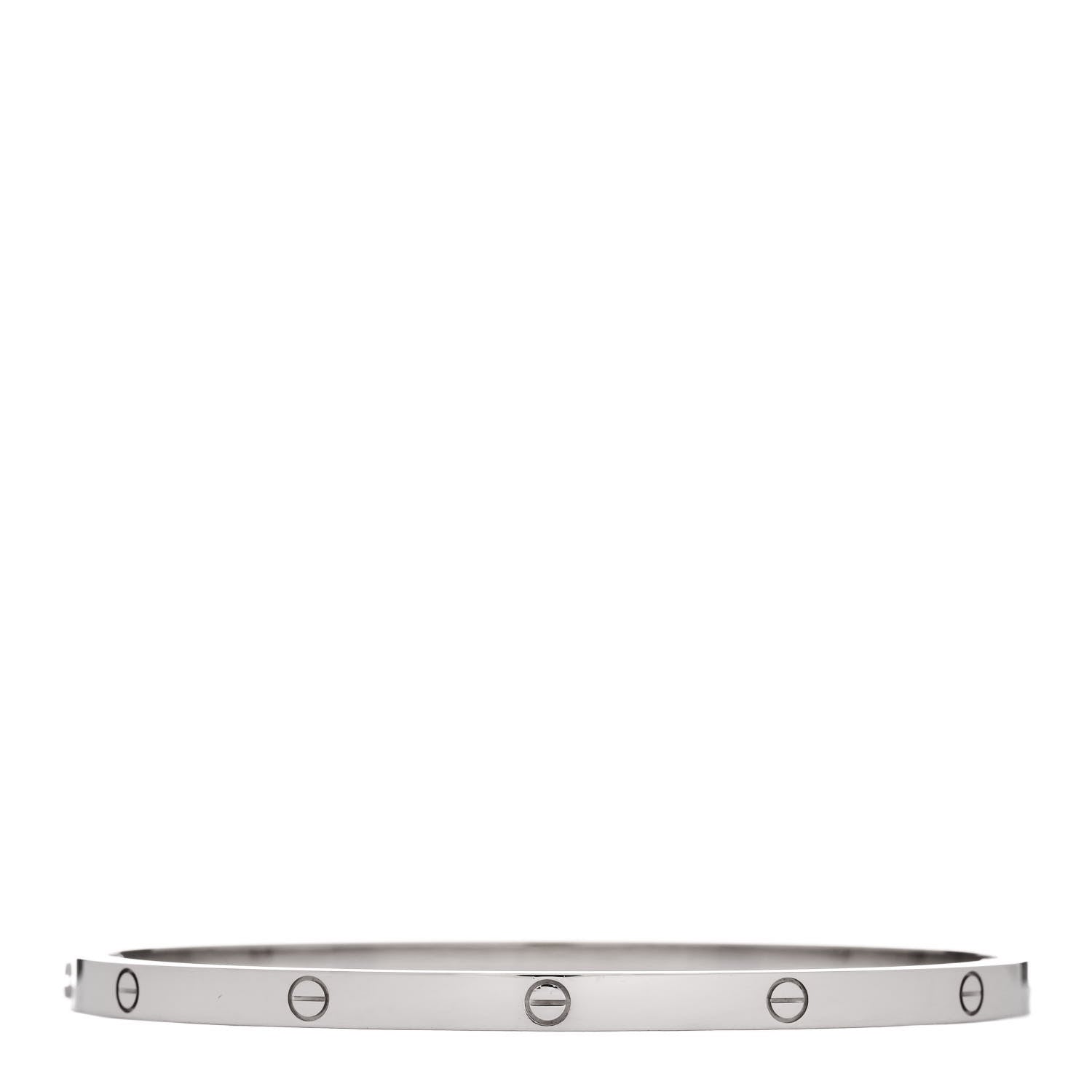 Cartier 18K White Gold Small LOVE Bracelet 18 2 of 8