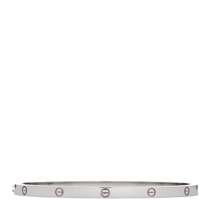 Cartier 18K White Gold Small LOVE Bracelet 18 2 of 8