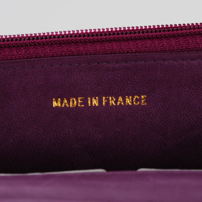 Chanel Caviar Timeless CC Wallet On Chain WOC Purple 7 of 9
