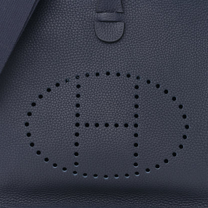 Hermes Taurillon Clemence Evelyne III PM Bleu Nuit 11 of 12