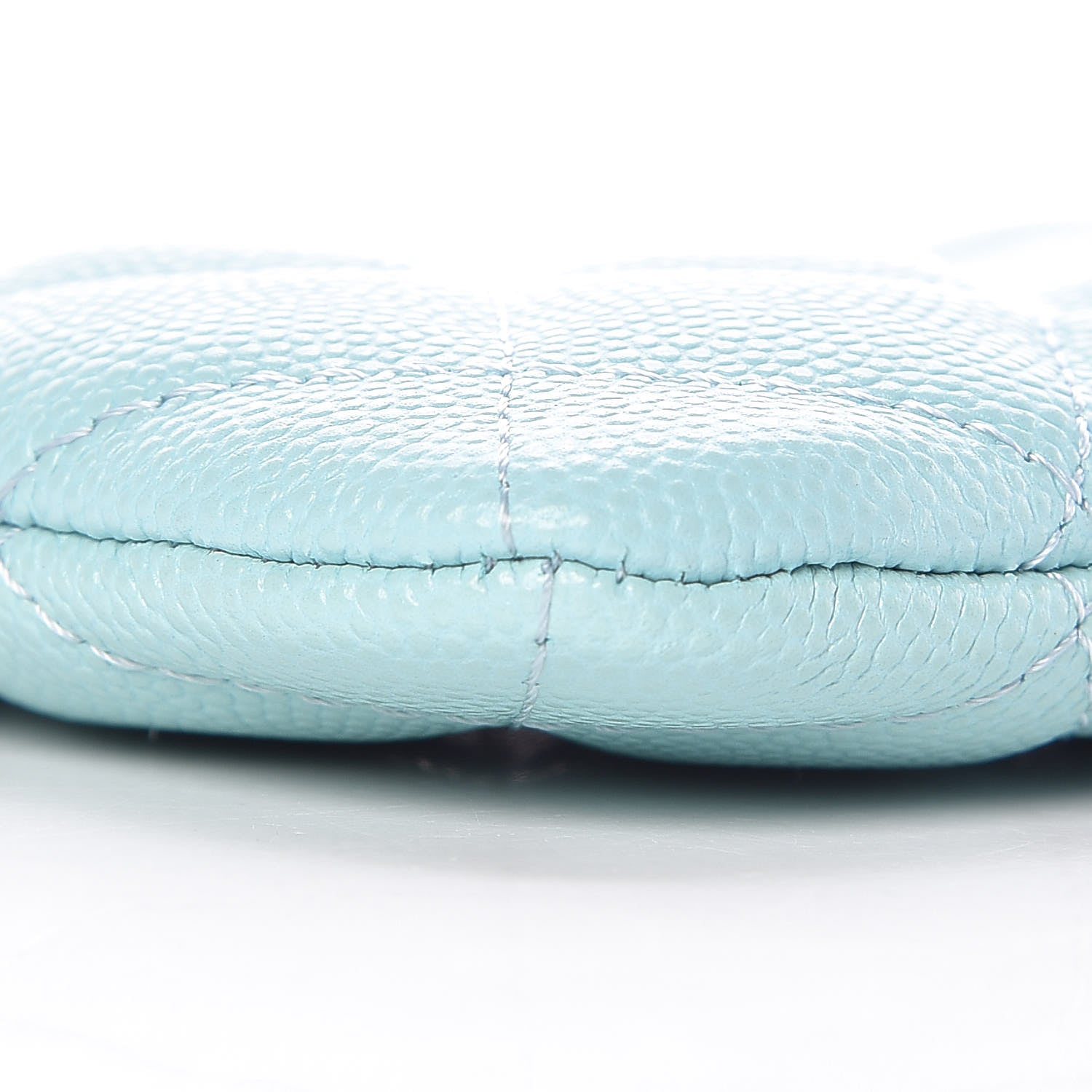 Chanel Caviar Quilted Small Cosmetic Case Light Blue 5 of 9
