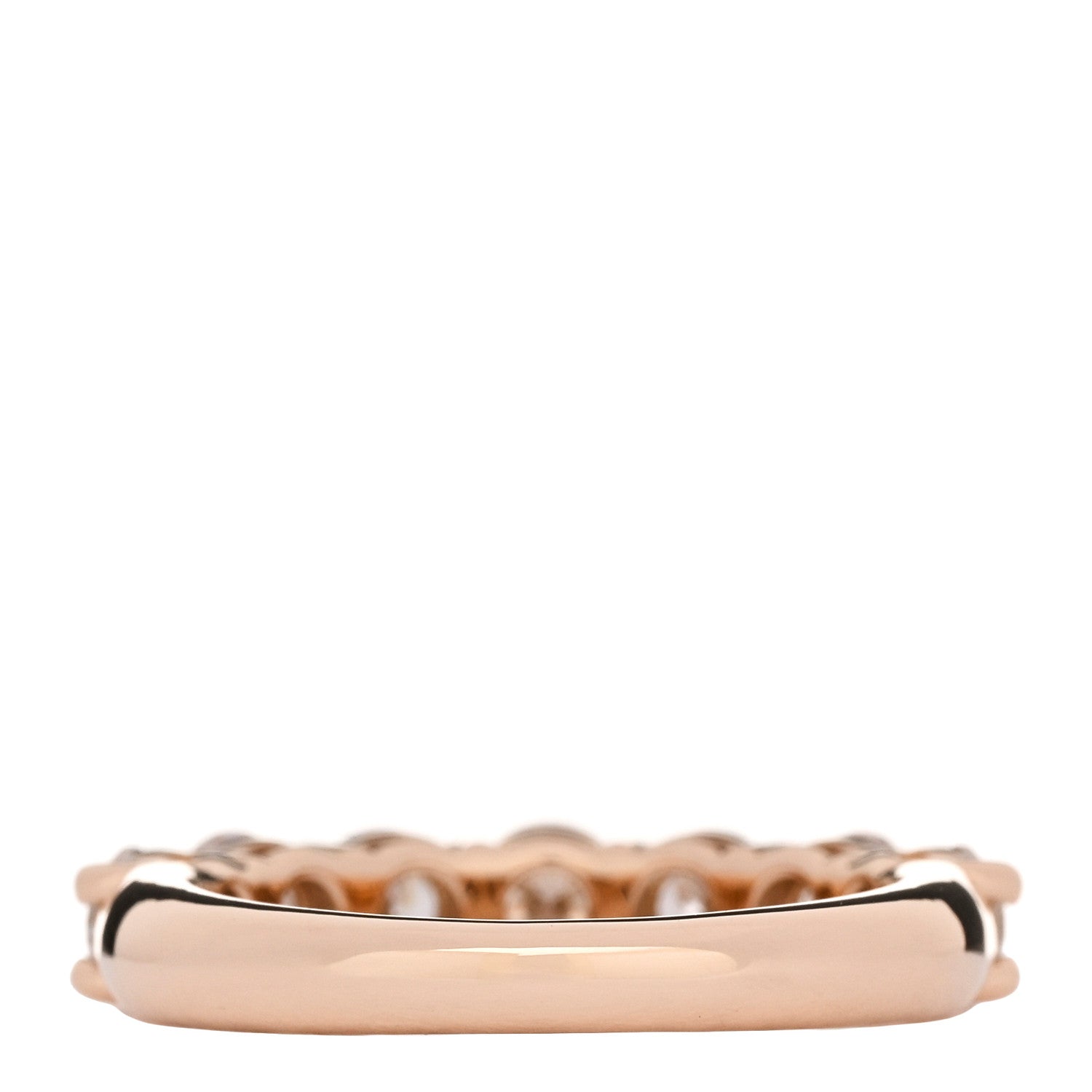 Tiffany 18K Rose Gold Diamond 3.5mm Forever Half Circle Band Ring 43 2.75 3 of 5
