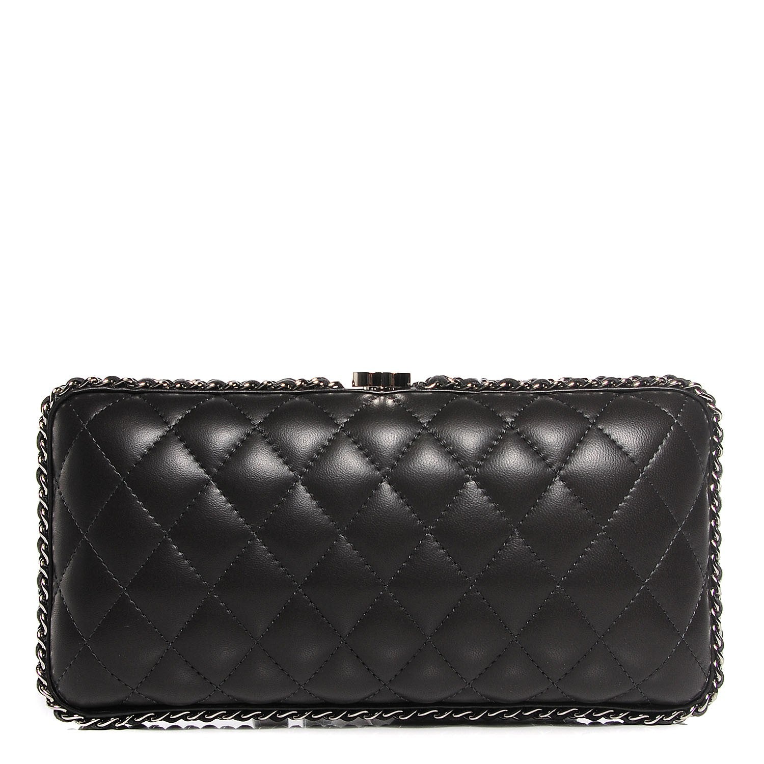 Chanel Lambskin Quilted Chain Around Clutch Black 1 of 7