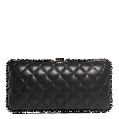 Chanel Lambskin Quilted Chain Around Clutch Black 1 of 7