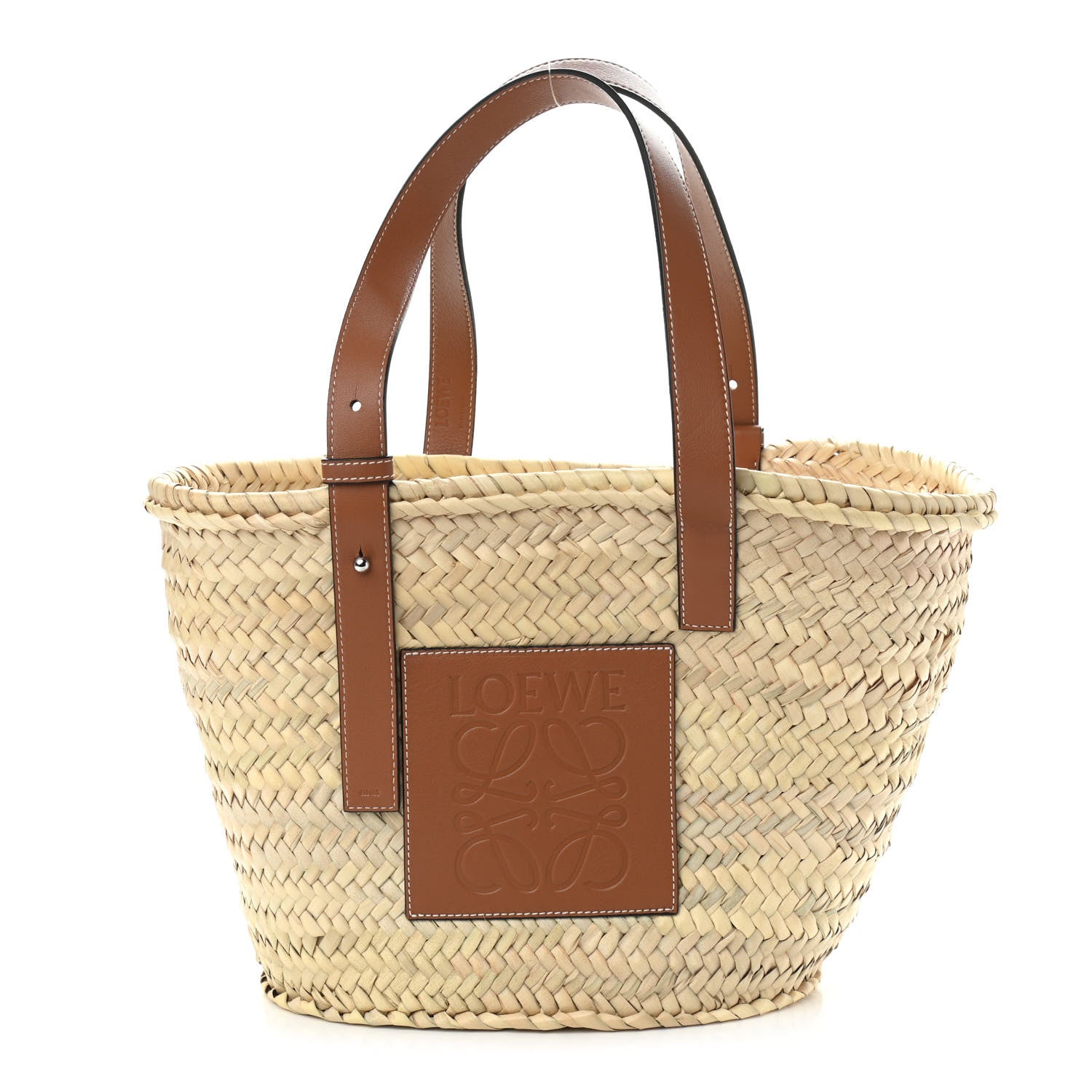 Loewe Raffia Basket Tote Bag Natural Tan 1 of 8