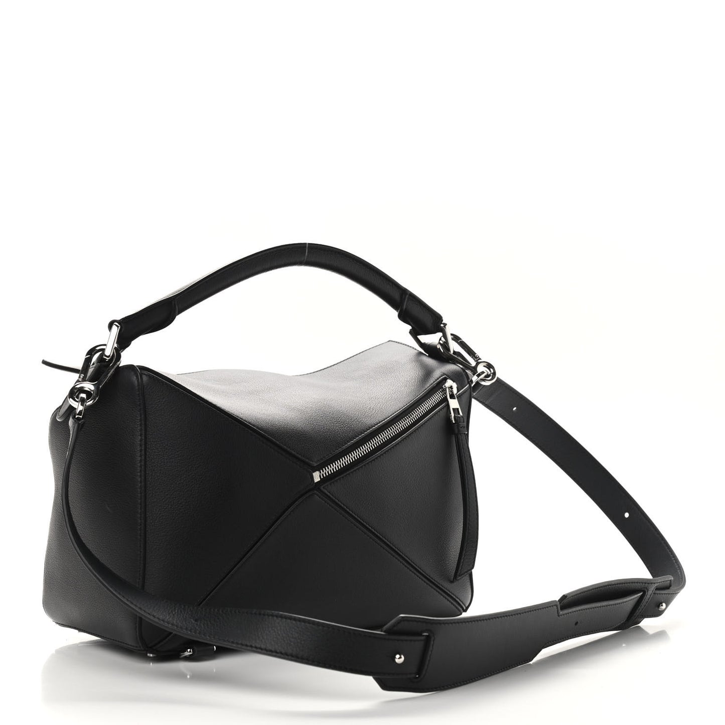 Calfskin Medium Puzzle Bag Black