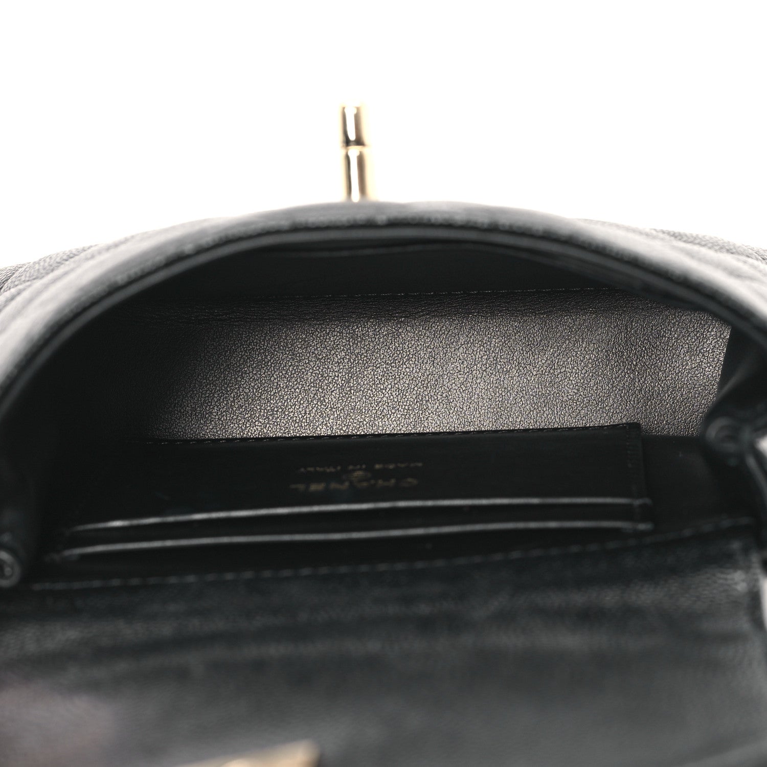 Chanel Caviar Quilted Coco Handle Clutch With Chain Black 5 of 11