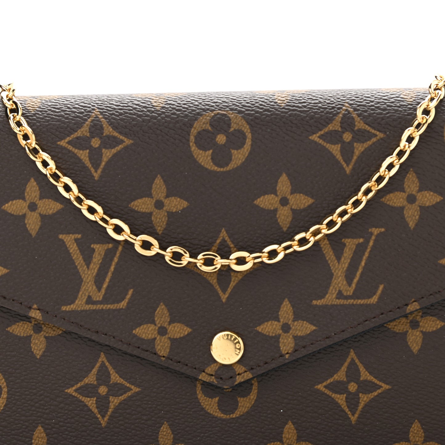 Monogram My LV World Tour Pochette Felicie Chain Wallet Black