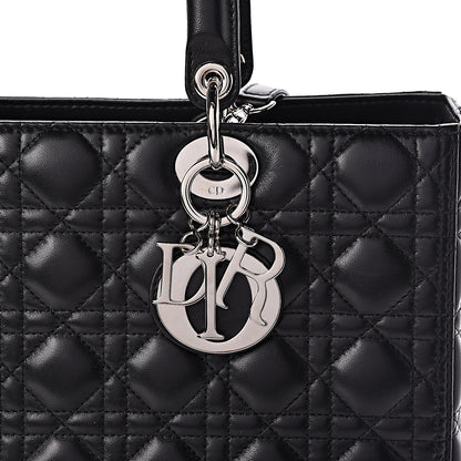 Christian Dior Lambskin Cannage Large Lady Dior Black 8 of 10