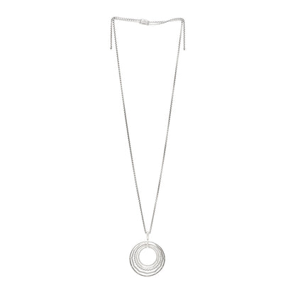David Yurman Sterling Silver Diamond Large Stax Pendant Necklace 3 of 4