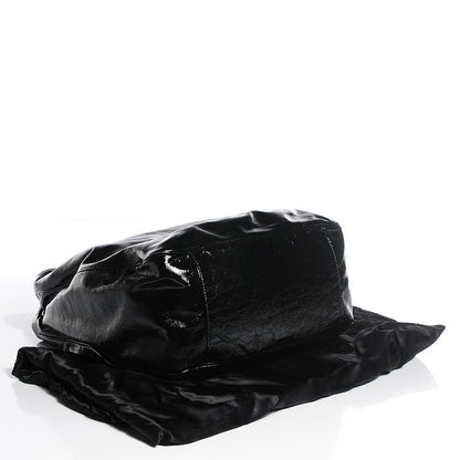 Saint Laurent Textured Patent Large Roady Hobo Black 4 of 7