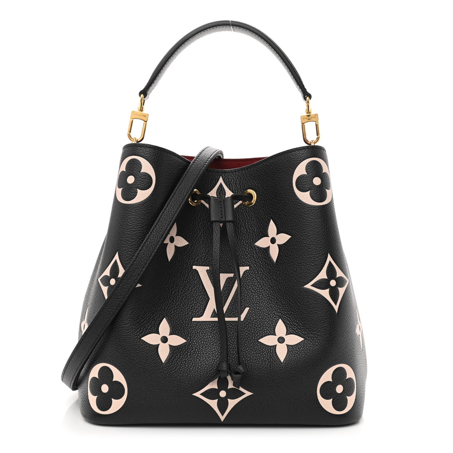 Louis Vuitton Empreinte Monogram Giant Neonoe MM Black Beige 3 of 10