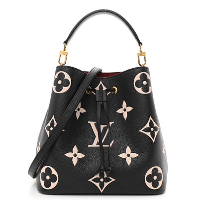 Louis Vuitton Empreinte Monogram Giant Neonoe MM Black Beige 3 of 10